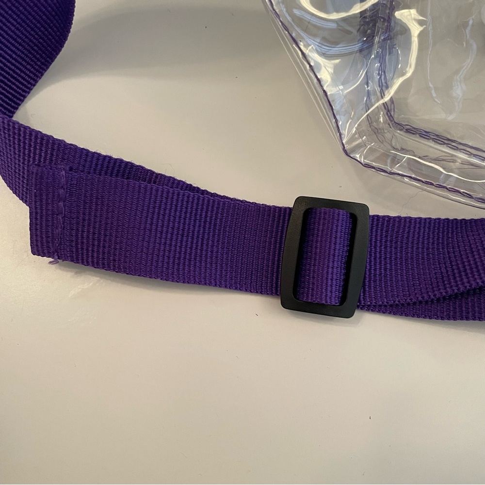 Clear and Purple Stadium Approved Fanny Pack Bag-UW Whitewater - Picture 5 of 8